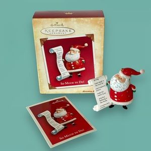 2004 Hallmark So Much To Do Santa’s List Christmas Ornament